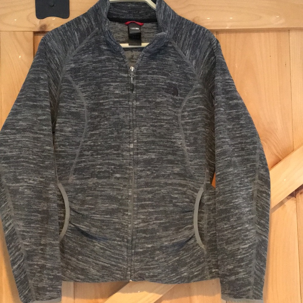 Women’s North Face Gray Fleece Zip-Up Size M
